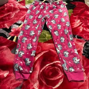 Pink unicorn pj pants